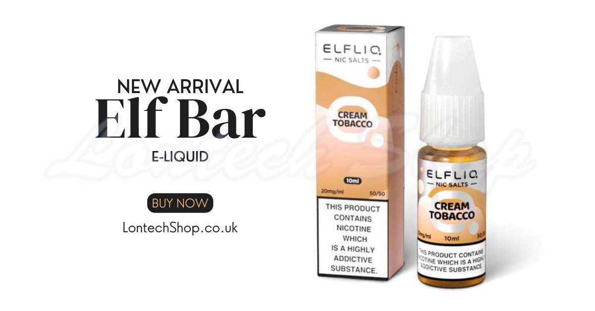 Buy Cream Tobacco Nic Salt E-Liquid by Elf Bar Elfliq