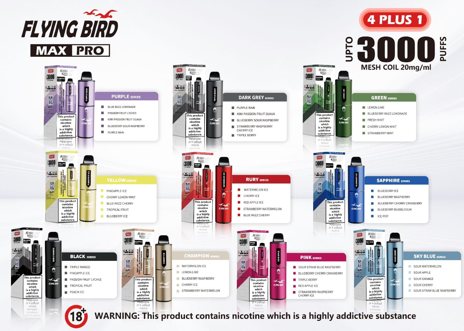Buy Flying Bird Max Pro 4 Plus 1 3000 Prefilled Pod Vape Kit Buy Flying Bird Max Pro 4 Plus 1 3000 Prefilled Pod Vape Kit