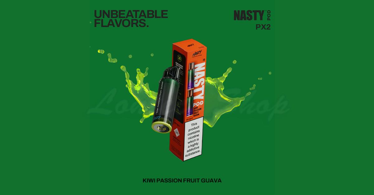 Buy Kiwi Passion Fruit Guava PX2 Prefilled Pods by Nasty