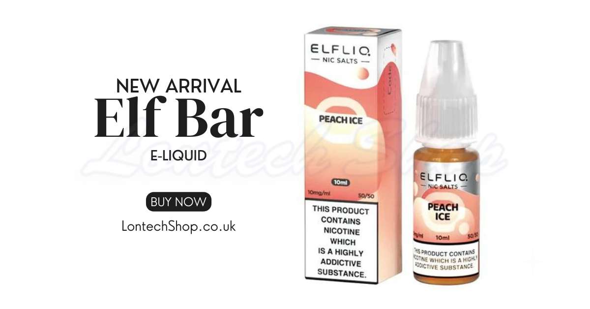 Buy Peach Ice Nic Salt E-Liquid by Elf Bar Elfliq