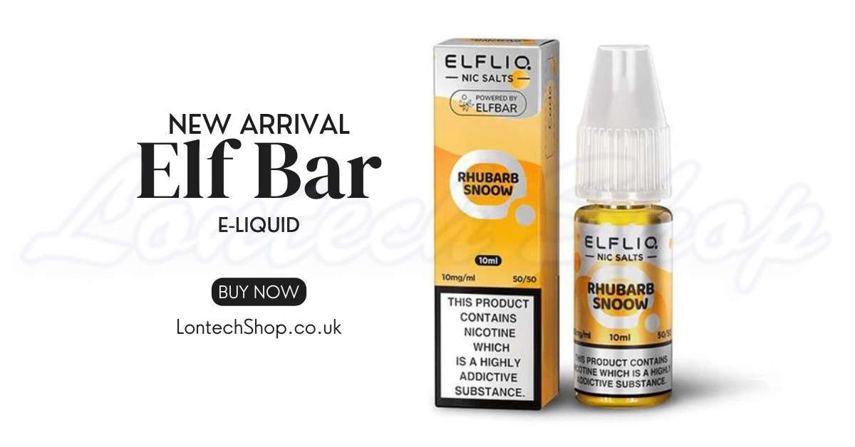 Buy Rhubarb Snoow Nic Salt E Liquid by Elf Bar Elfliq