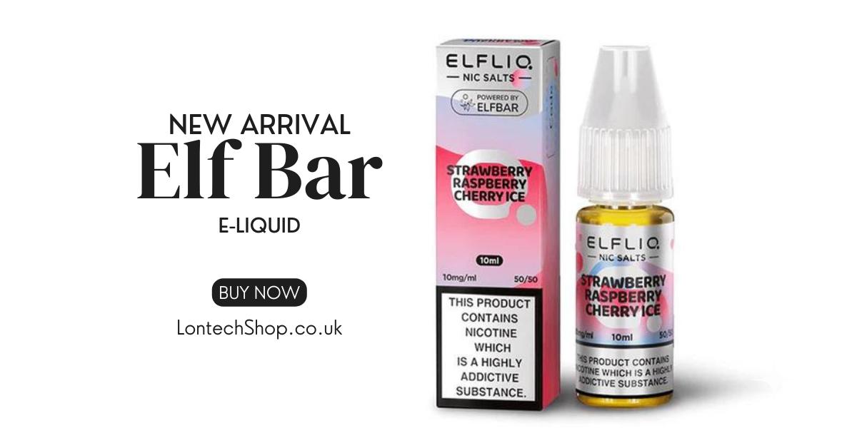 Buy Strawberry Raspberry Cherry Ice Nic Salt E-liquid by Elfliq