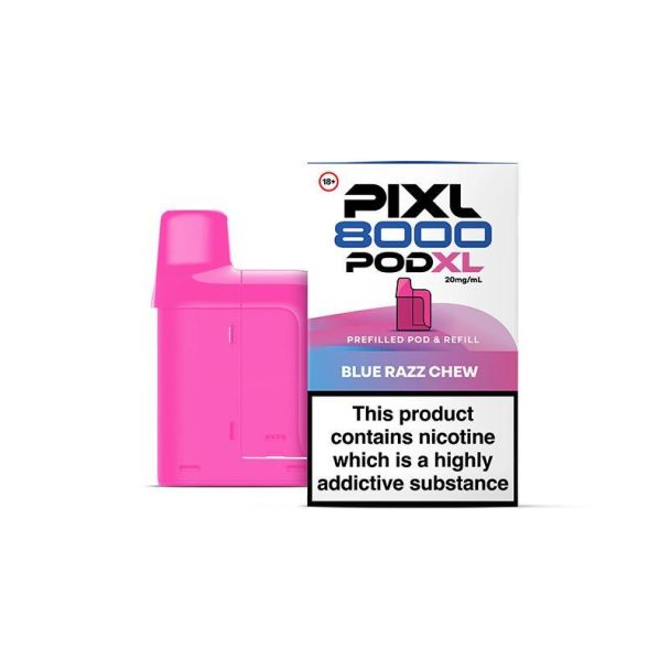 Blue Razz Chew PIXL 8000 Pods