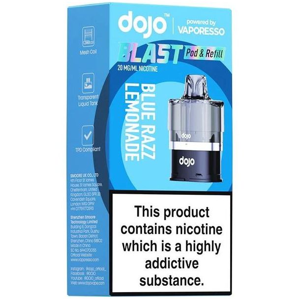 Blue Razz Lemonade Vaporesso Dojo Blast 6000 Prefilled Pod