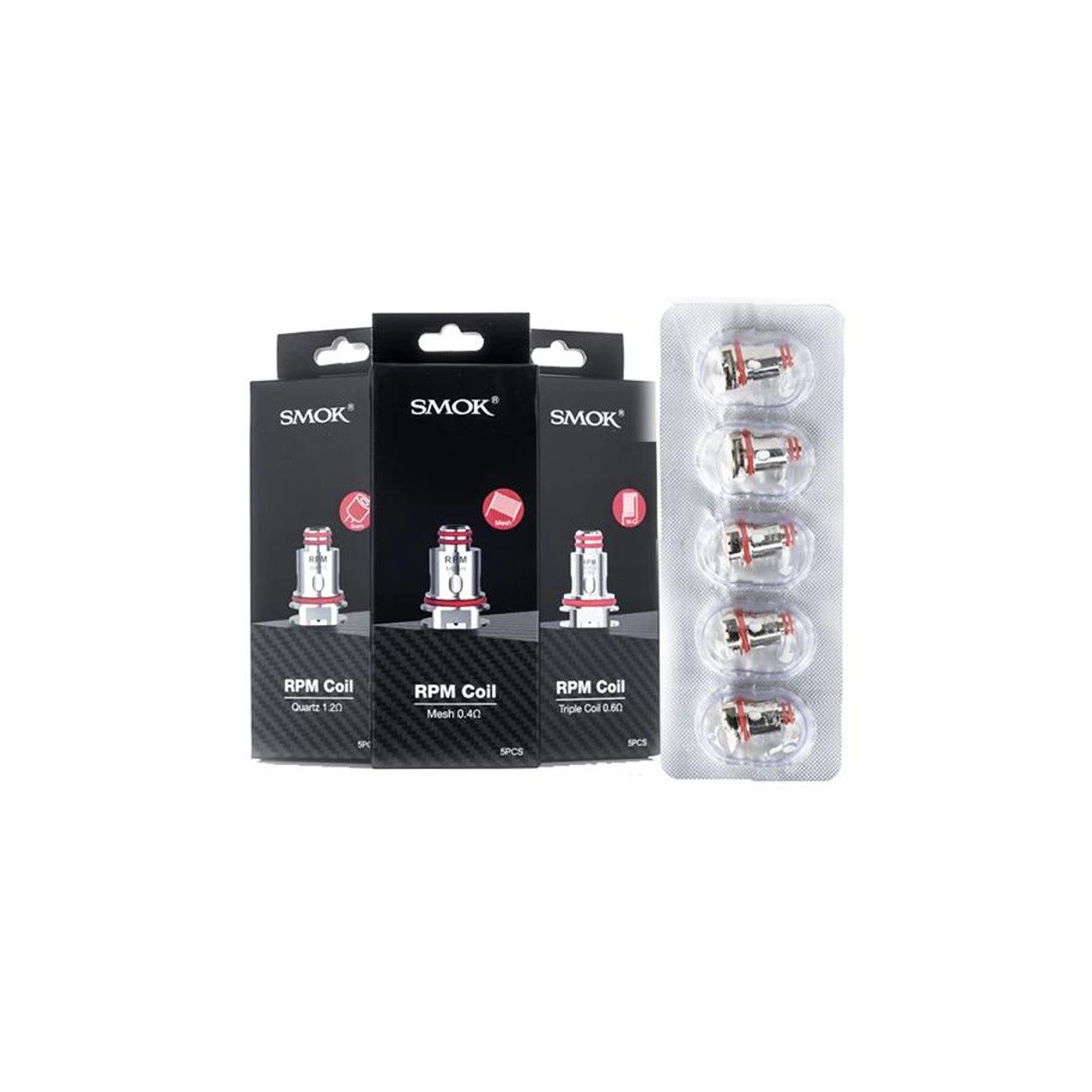 Smok RPM 40 Coils 5 Pack Triple, Quartz, Mesh and SC