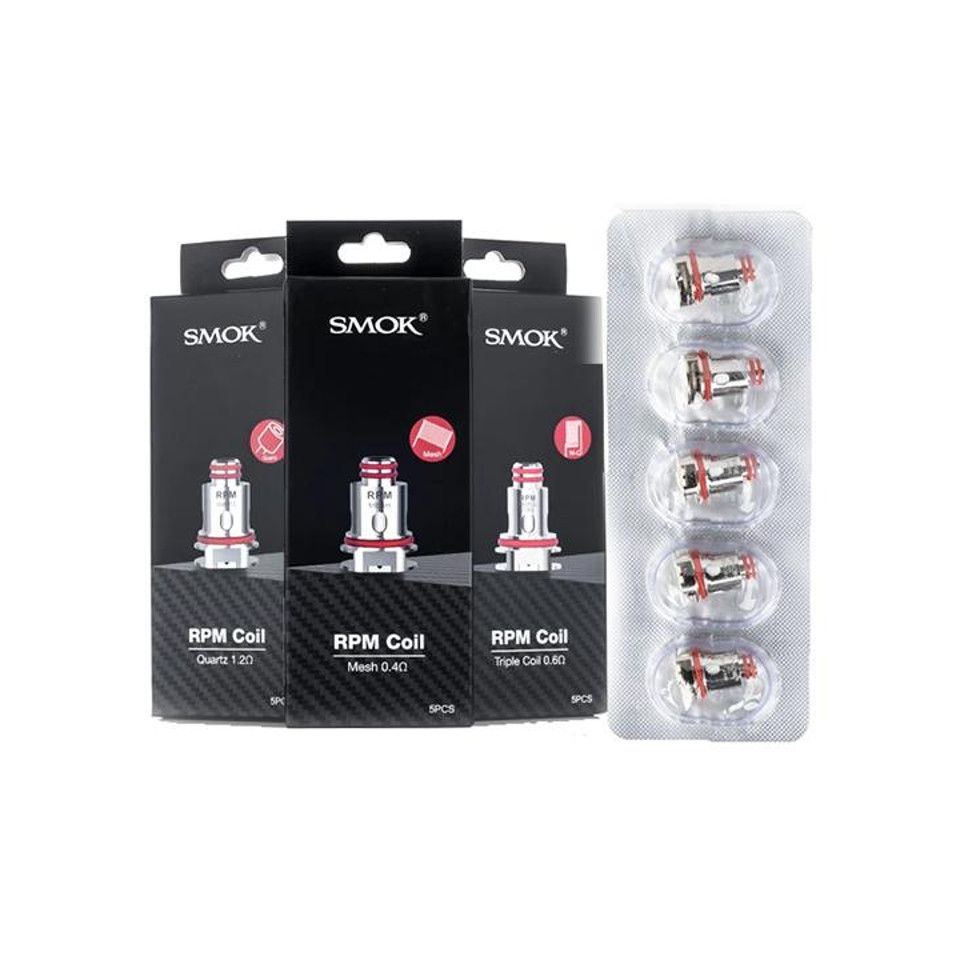 Smok RPM 40 Coils 5 Pack Triple, Quartz, Mesh and SC