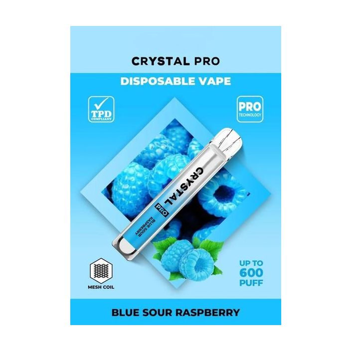 Blueberry Sour Raspberry Sky Crystal Bar Pro Disposable Vape