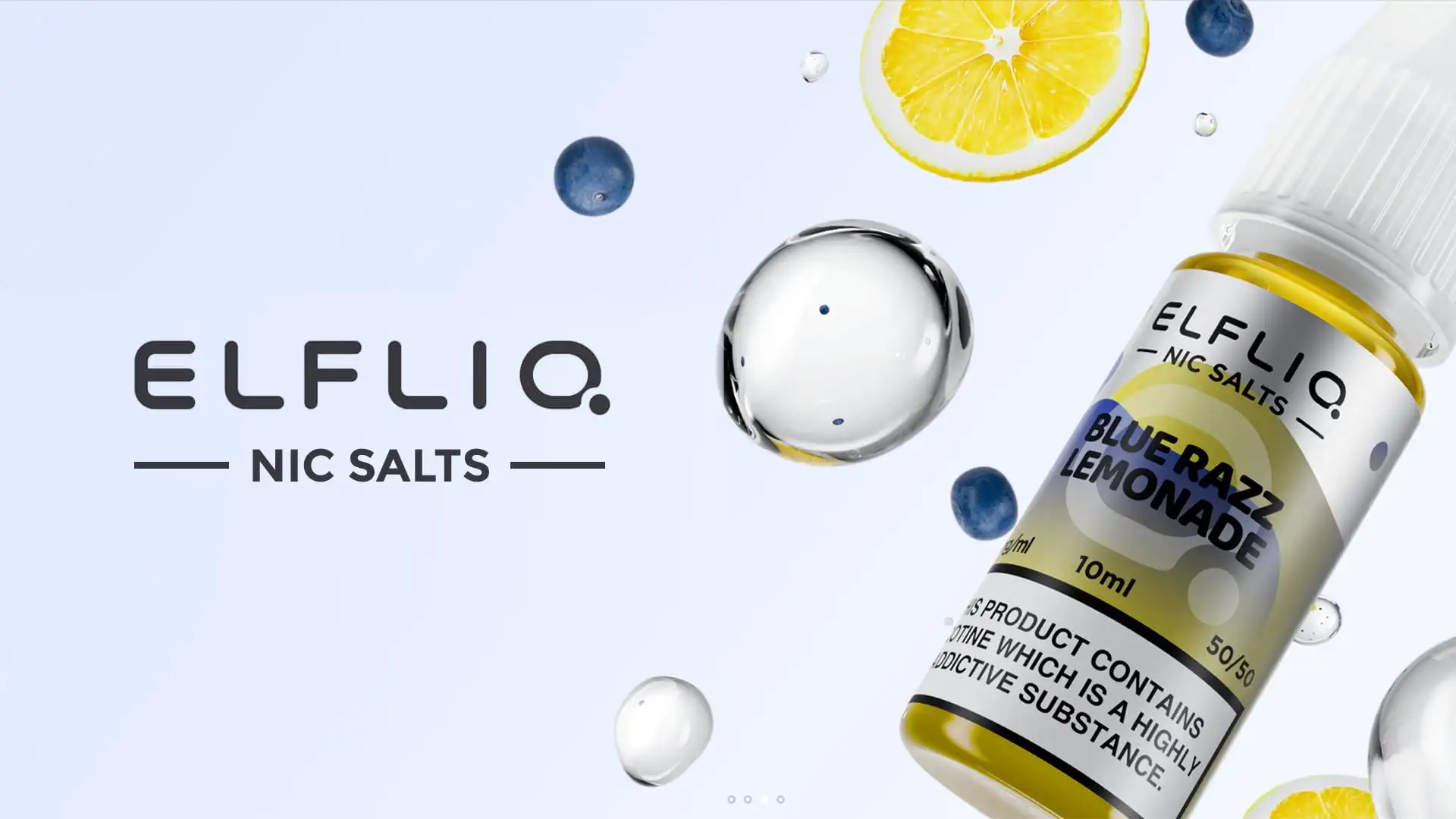 elf bar elfliq nic salt e-liquid Banner