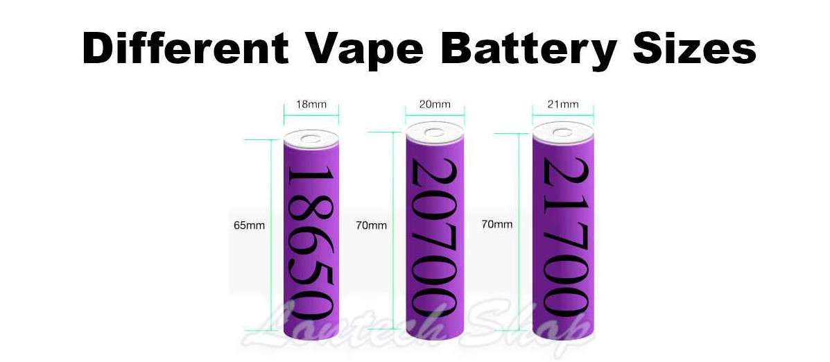 lithium vape battery size 20700 21700 vs 18650