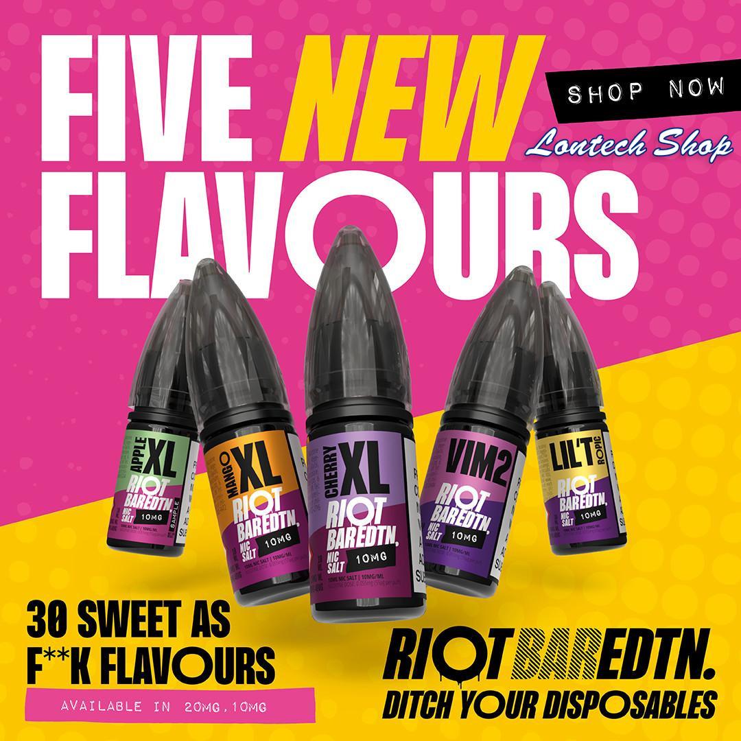 Riot Bar Edition Nic Salt E Liquid Flavours