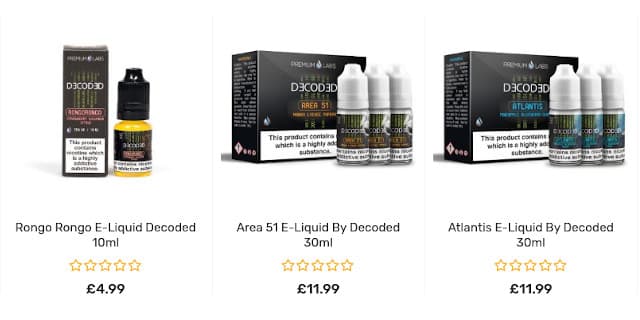 Decoded E-Liquid Muswell Hill