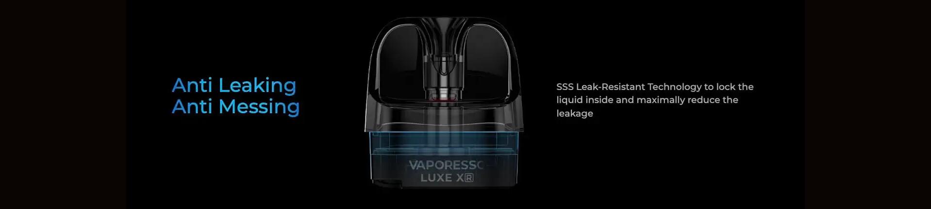 Vaporesso Luxe X Pods Anti-Leaking Technology
