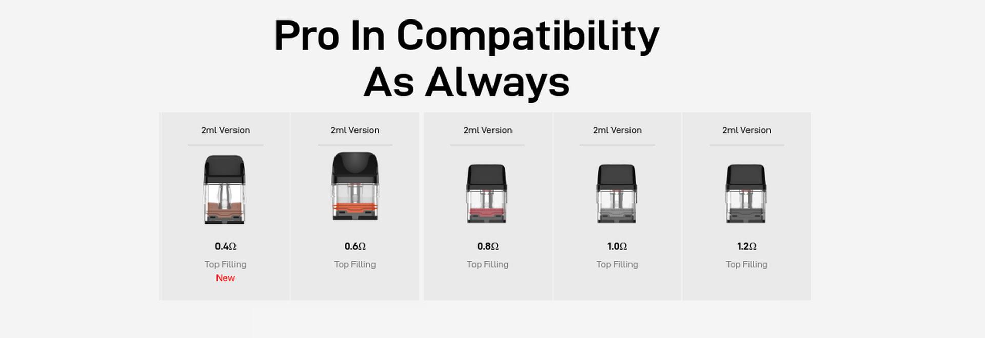 What pods are compatible with the Vaporesso XROS Pro Pod Kit