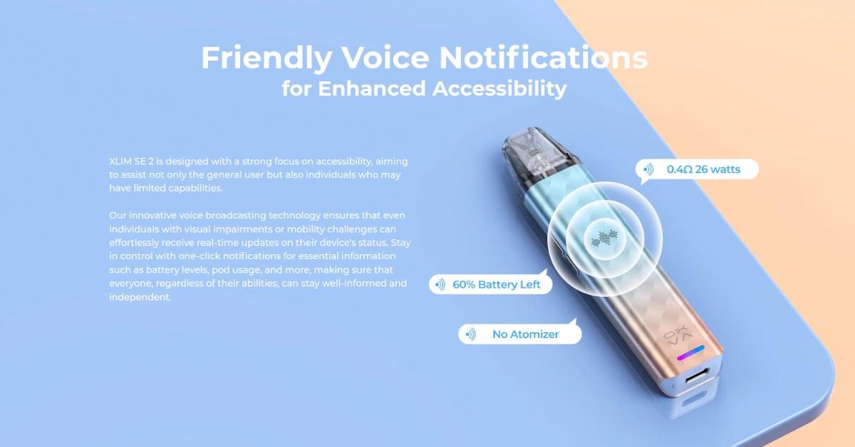 Xlim SE 2 Pod Kit by Oxva Voice Technology Integration